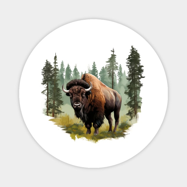 American Bison Magnet by zooleisurelife